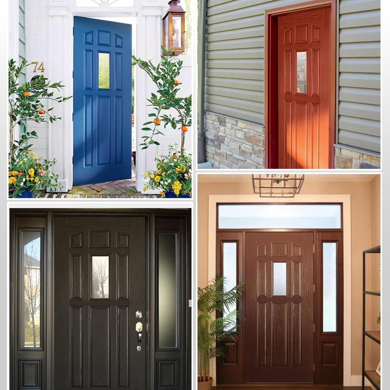 Pushglossy 7'' x 18'' Entry Door Frame Insert Only Replacement Kit (Glass Not Included)1 Lite Exterior Front Door Window Frame Grille Inserts Replacement Kit for Home Improvement - Image 5